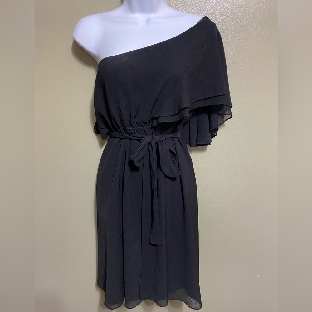 MM Couture One Shoulder‎ Little Black Dress, Size L